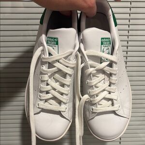 Adidas Stan Smith White and Green Sneakers
